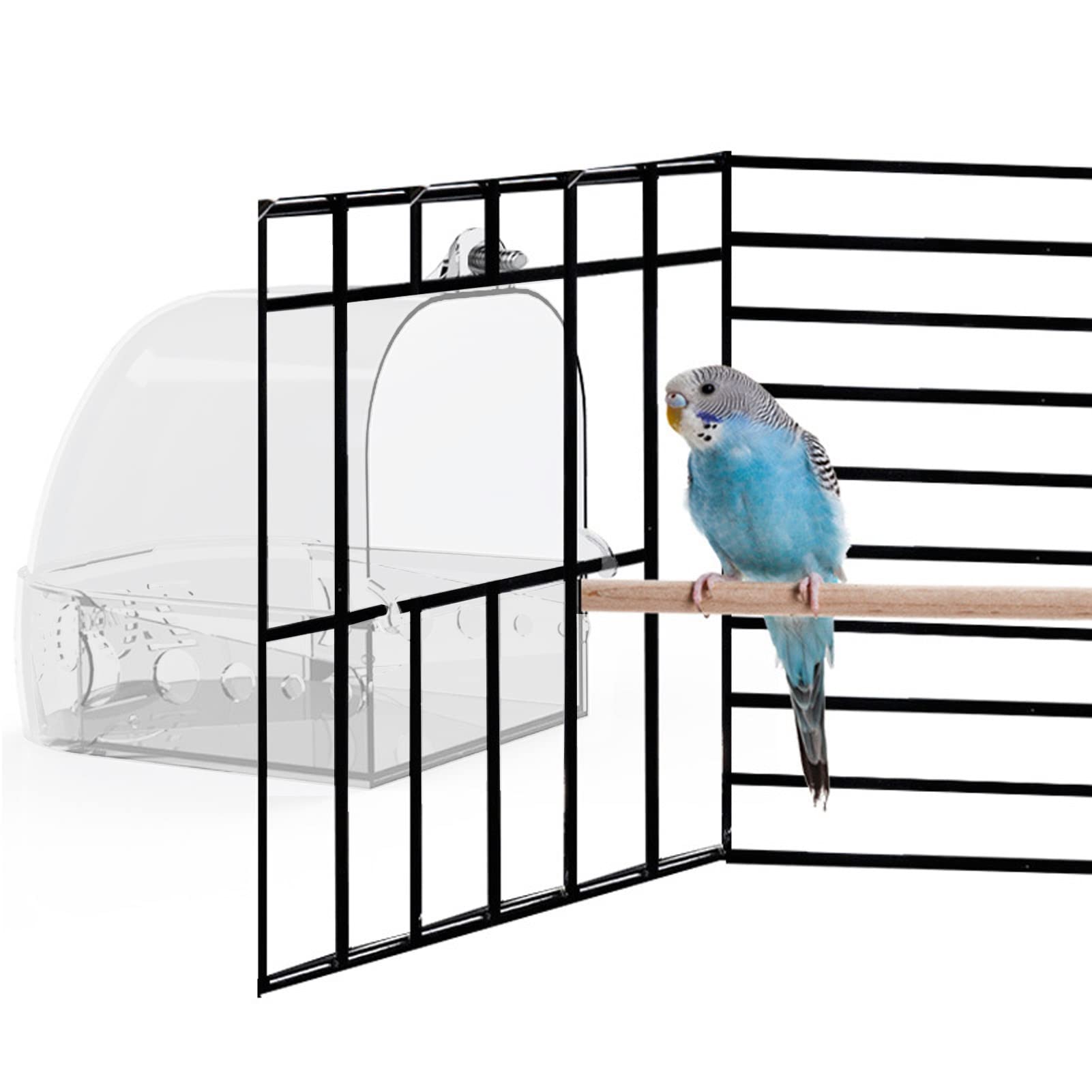Healthy & Safe Hanging Bird Shower Box - Durable Outdoor Bird Bath for Parrots, Canaries & Small Birds - Perfect for Cage, Garden & Aviary Use