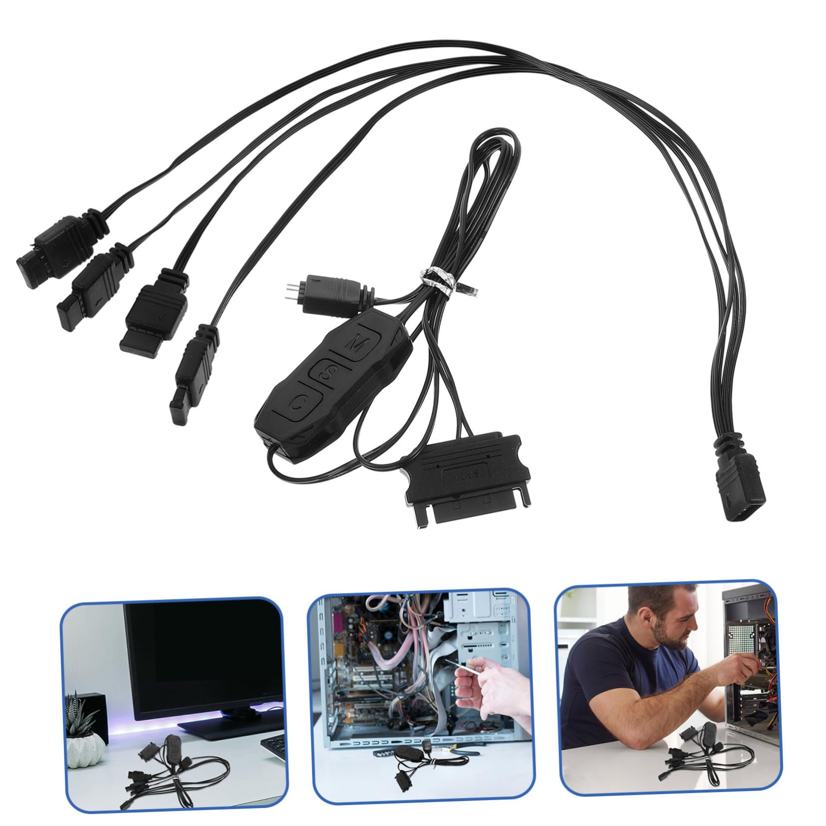 Mini RGB LED Controller for PC Motherboard - Easy Install RGB Lighting for Gaming Setup