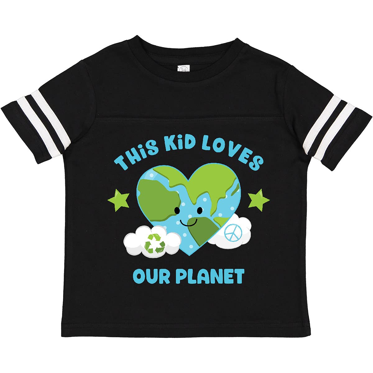 Inktastic This Kid Loves Earth Toddler T-Shirt - Eco-Friendly Cotton Tee for Boys & Girls - Perfect for Earth Day, School & Outdoor Activities
