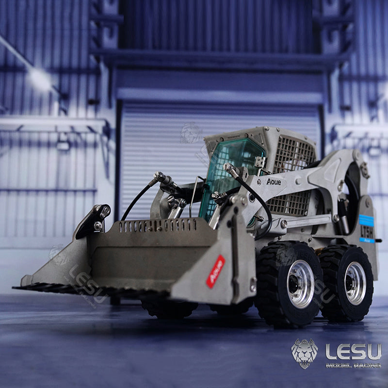 LESU 1:14 Scale Aoue LT5H RC Hydraulic Wheeled Skid Steer Loader - DIY Remote Control Construction Model Toy for Adults, Fast Shipping in USA | Construction Site Simulation, RC Hobby Projects, Collectible Display