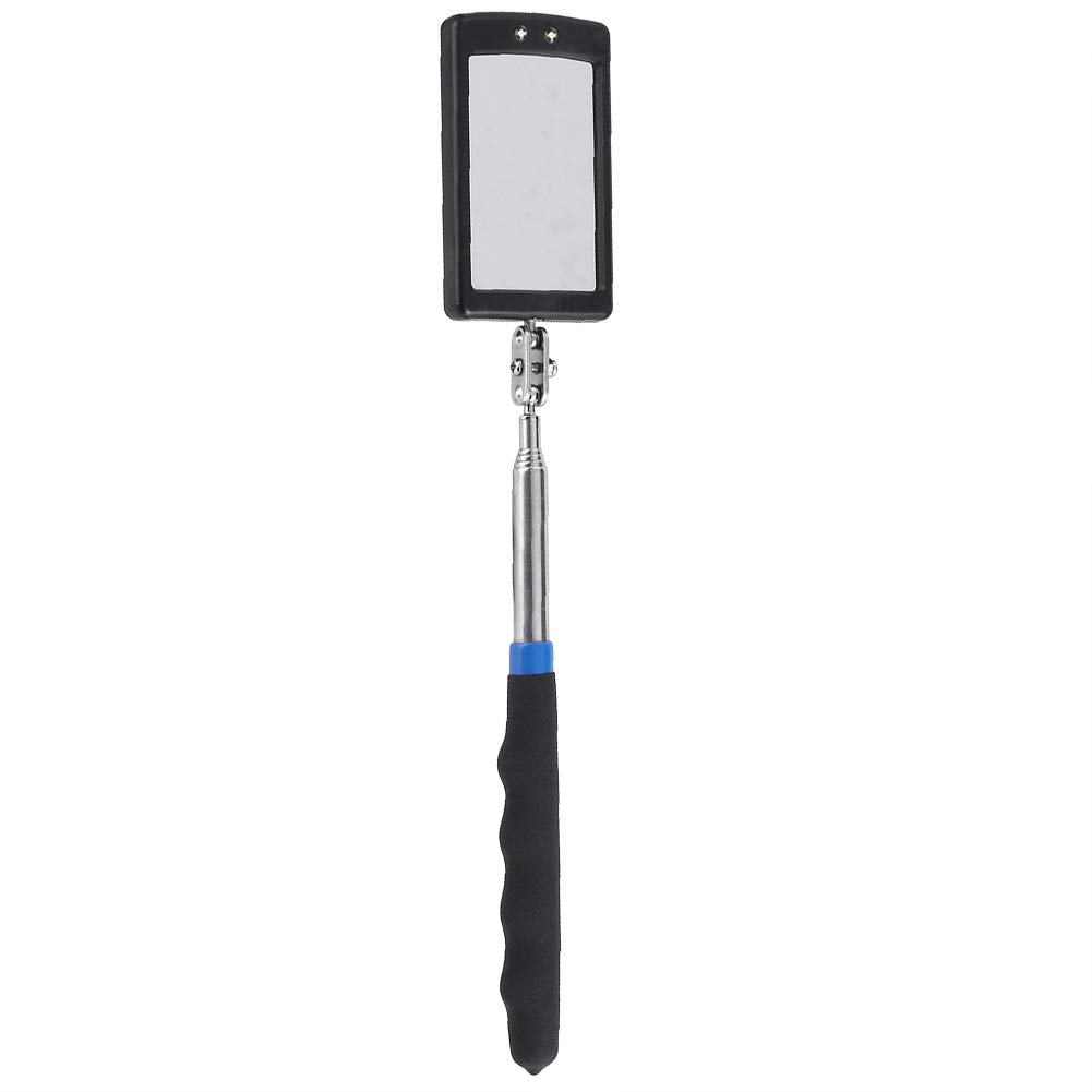 360° Swivel Telescoping Inspection Mirror with LED Light - Flexible, Adjustable & Extendable Tool for Hard-to-Reach & Dark Areas - Perfect for Auto Repair, HVAC, Plumbing & Home Maintenance