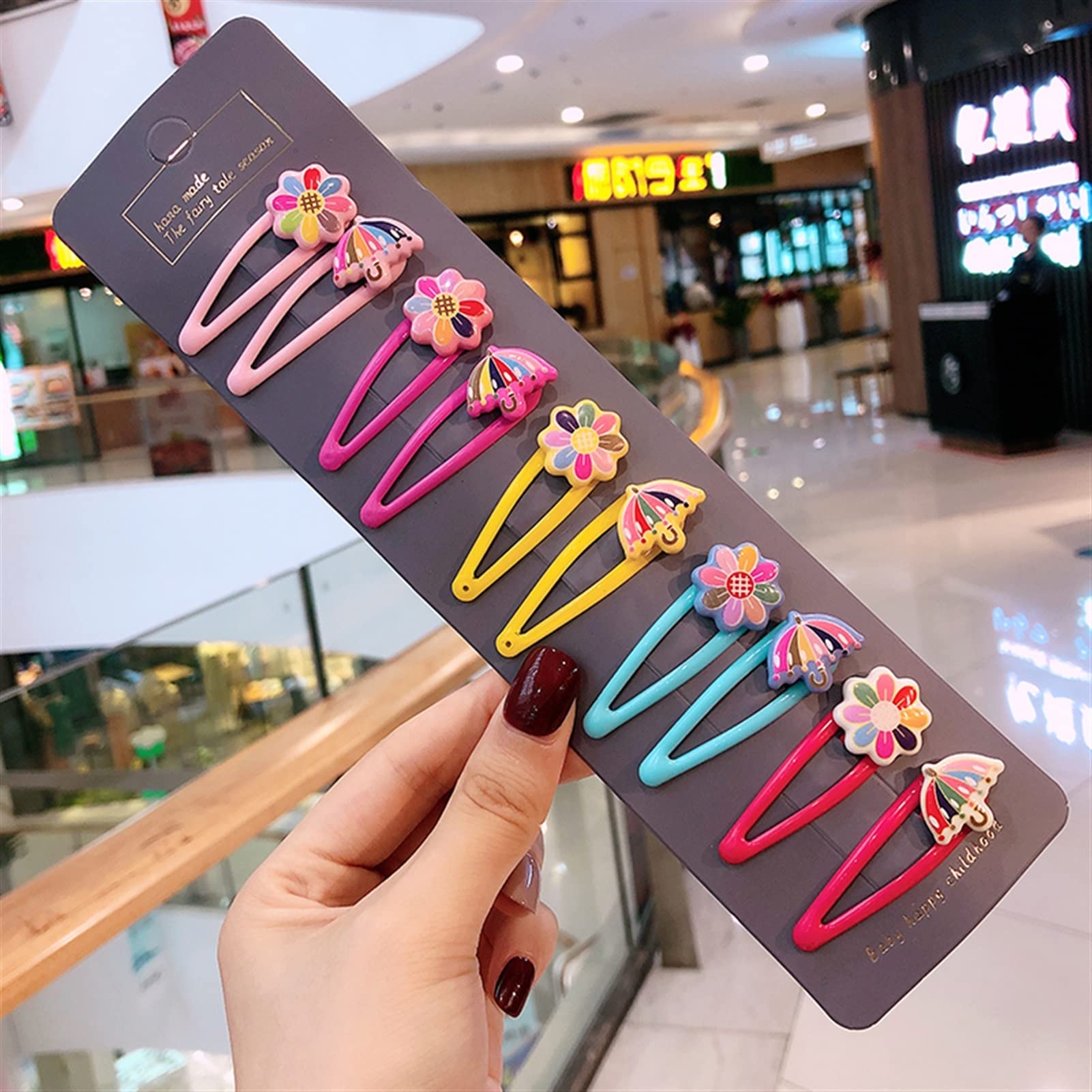 Handmade Cute Cartoon Animal & Fruit Hair Barrettes for Girls - 10/15 Pcs Set - 5cm Hair Clips for Kids - Lovely Hair Accessories & Headbands (Green) - Perfect for School, Parties & Daily Styling