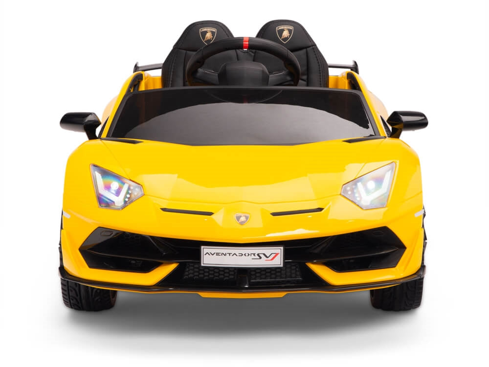 12V Lamborghini Aventador SVJ Kids Ride-On Car with Parent Remote Control - Yellow Electric Toy Car for Boys & Girls - Birthday Gift, Outdoor & Indoor Play