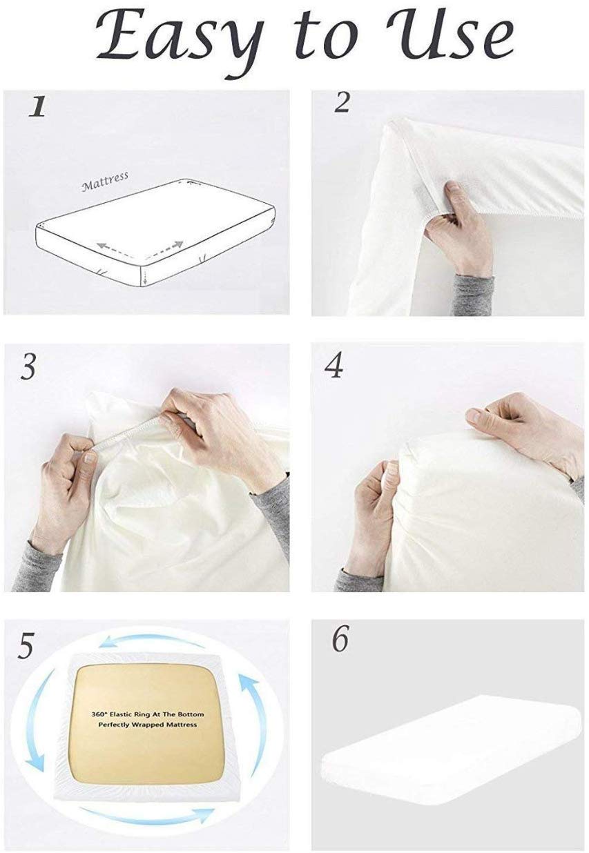 Full XL Cotton Sheets Set - 400 Thread Count, 4-Piece for 12