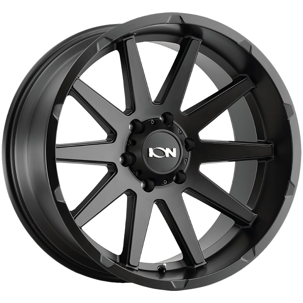 Ion Wheels 143 Matte Black Alloy Steel Wheel - 20x9 Inches, 6x87mm Bolt Pattern, 0mm Offset - Perfect for Trucks, SUVs & Off-Road Vehicles