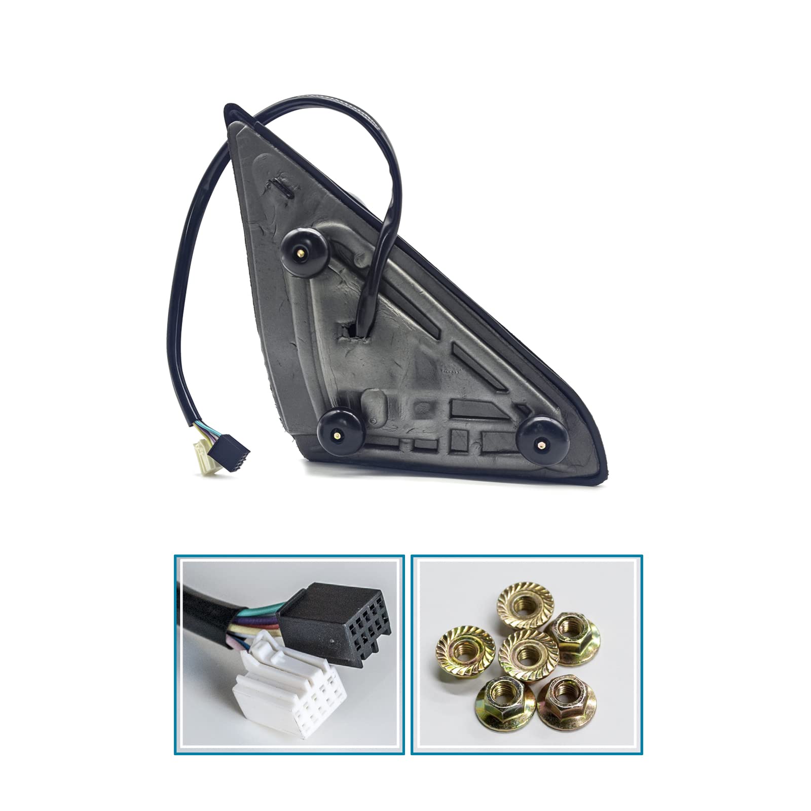 Heated Power-Folding Towing Mirrors with LED Turn Signals & Puddle Lamps for 2009-2018 Dodge Ram 1500/2500/3500 Pickup Trucks - Defrost & Temperature Sensor - Perfect for Towing, Off-Roading & Night Driving