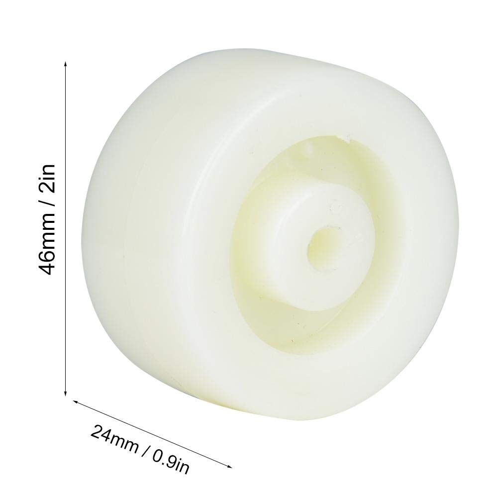 2-Inch Nylon Roller Wheel - Heavy Duty Round Pulley Caster for Small Flat Carts, Furniture & Equipment - Smooth Rolling Support Wheels (Pack of 10) - Perfect for Warehouse Carts, Dollies, Workbenches & Industrial Applications
