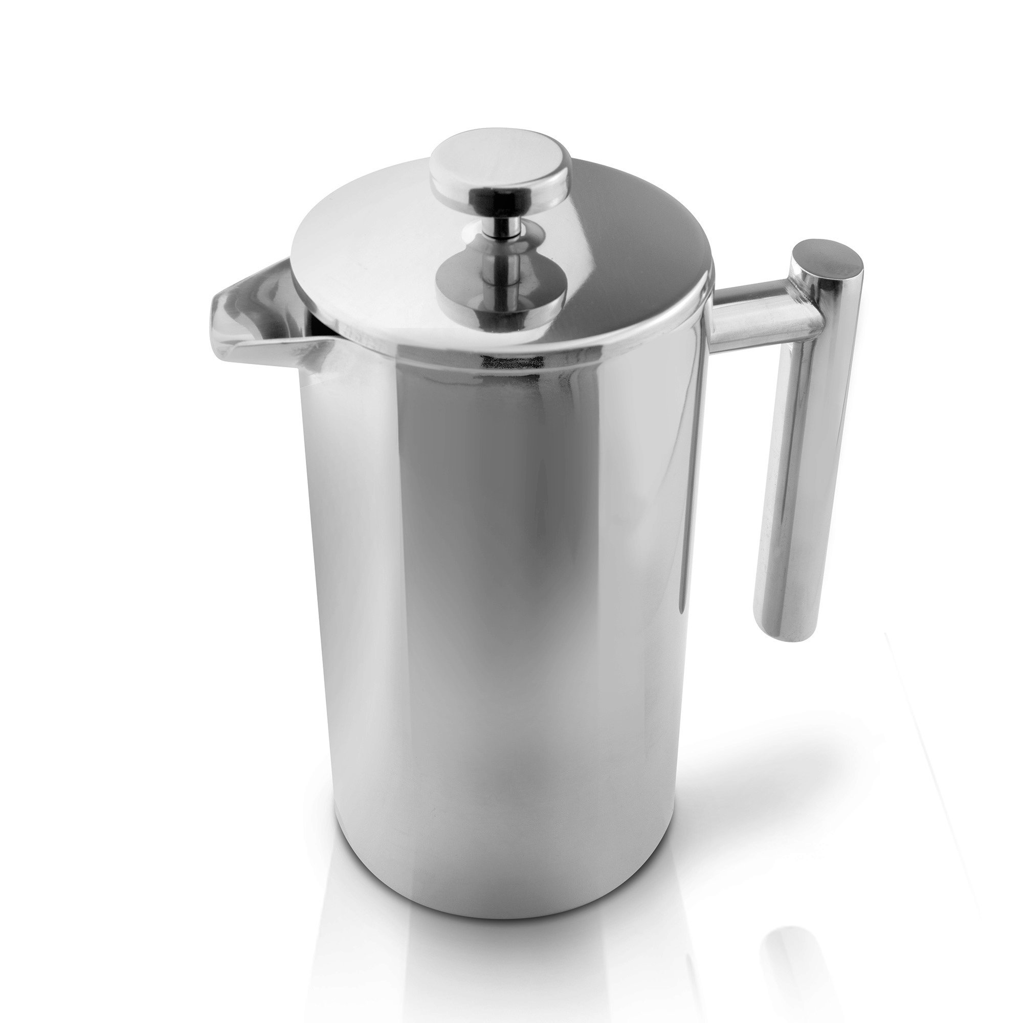 Premium CFD-12 Stainless Steel French Press Coffee Maker - 12 Cup Capacity with Mirror Finish | Ideal for Home, Office & Camping Brewing