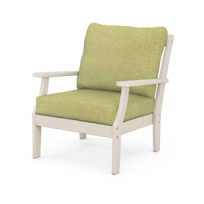 POLYWOOD Braxton Deep Seating Chair - Weather-Resistant Outdoor Patio Furniture for Garden, Poolside & Backyard Relaxation