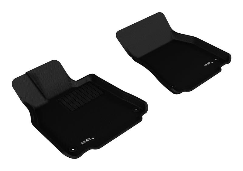 3D MAXpider Kagu Custom Fit Floor Mats for 2007-2012 Lexus LS460/LS460L - 1st Row, All-Weather Protection, Black - Perfect for Daily Commute & Road Trips
