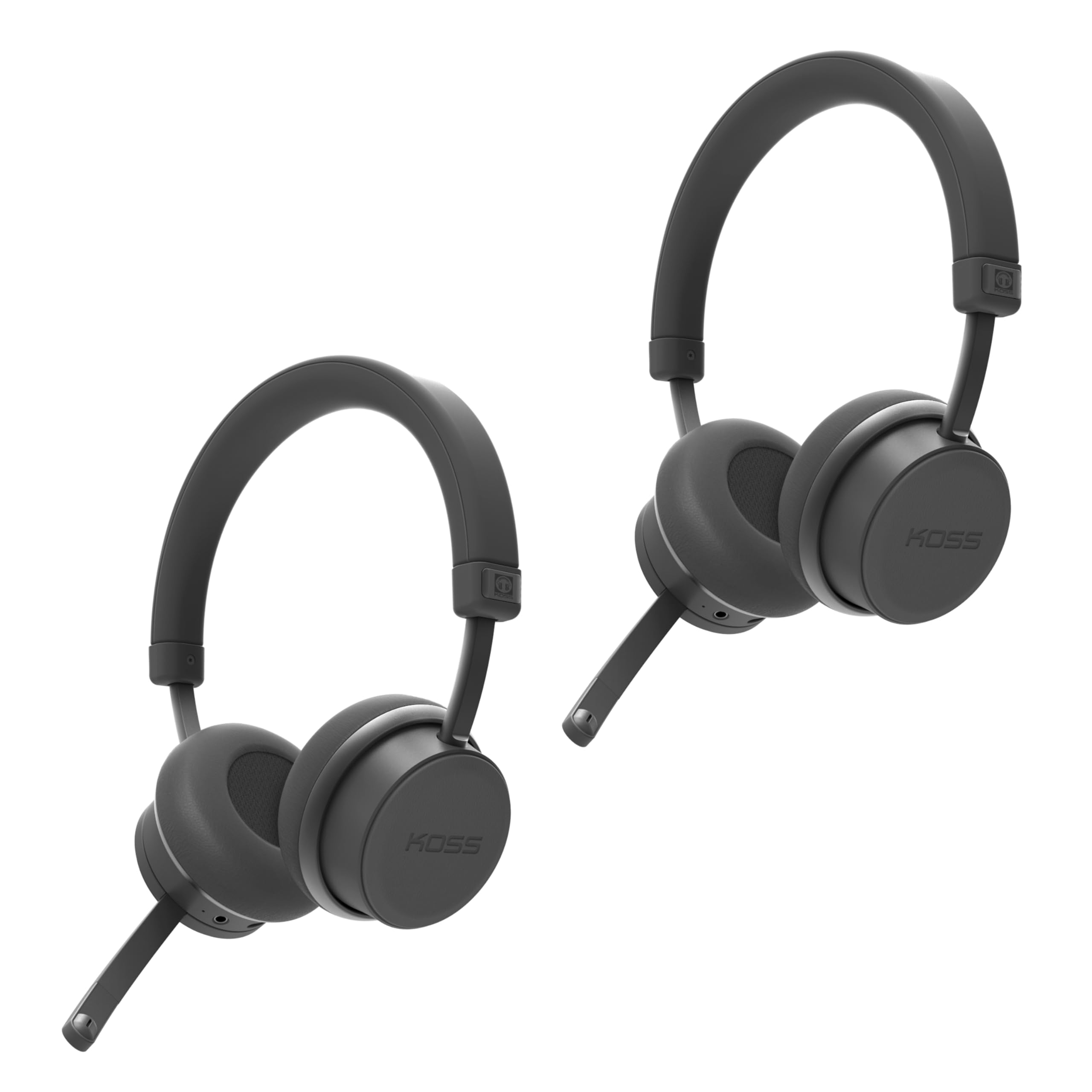 Koss CS340iBT QZ Wireless Bluetooth On-Ear Headphones with Active Noise Cancelling (2-Pack) - Perfect for Office Calls, Online Meetings & Travel - Black