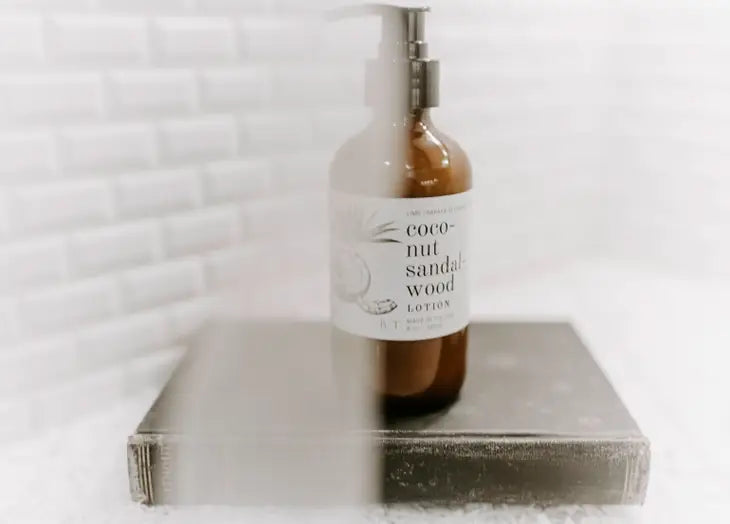Organic Coconut Sandalwood Body Lotion - 8 oz | Hydrating & Moisturizing for Dry Skin | Perfect for Spa Day & Relaxation at Home