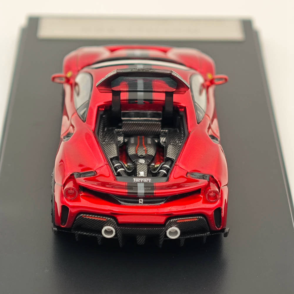 1:64 Scale Ferrari Novitec 488 Pista Red Diecast Model Car - Super Detailed Racing Sports Collectible for Display, Gifts & Car Enthusiasts