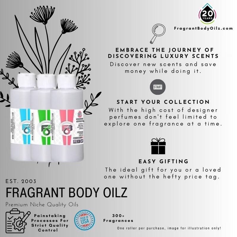 FragrantBodyOilz Impression of Love Hope & Denim Perfume Oil for Women - 1oz Pure Undiluted Body Oil with Flip Top, Alcohol-Free Cologne Alternative | Perfect for Daily Wear, Date Nights & Special Occasions