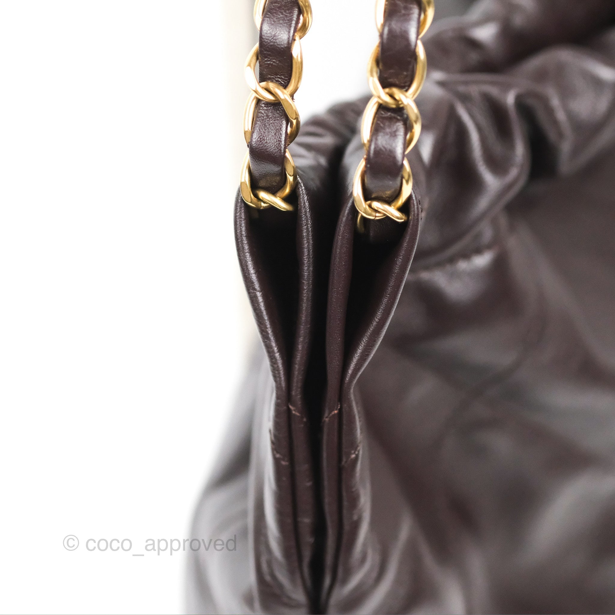 Chanel 22 Small Handbag Dark Brown Shiny Calfskin Leather with Aged Gold Hardware - Luxury Crossbody Bag for Women, Perfect for Date Night & Evening Events