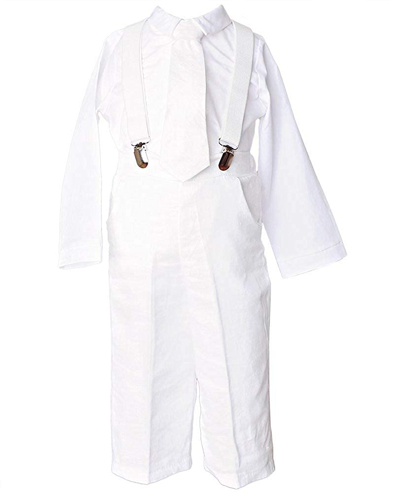 Landen Baby Suspenders - Christening & Baptism Outfit for Boys & Girls - Perfect for Church Ceremonies, Family Photos & Special Occasions