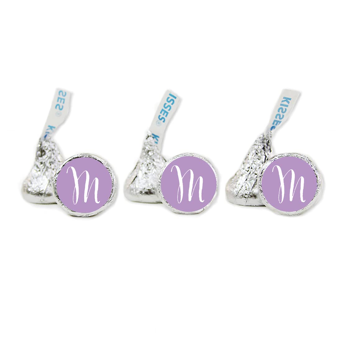 Custom Chocolate Drop Labels - Personalized Kisses Party Favors & Wedding Monograms - 216-Pack for Events & Gifts