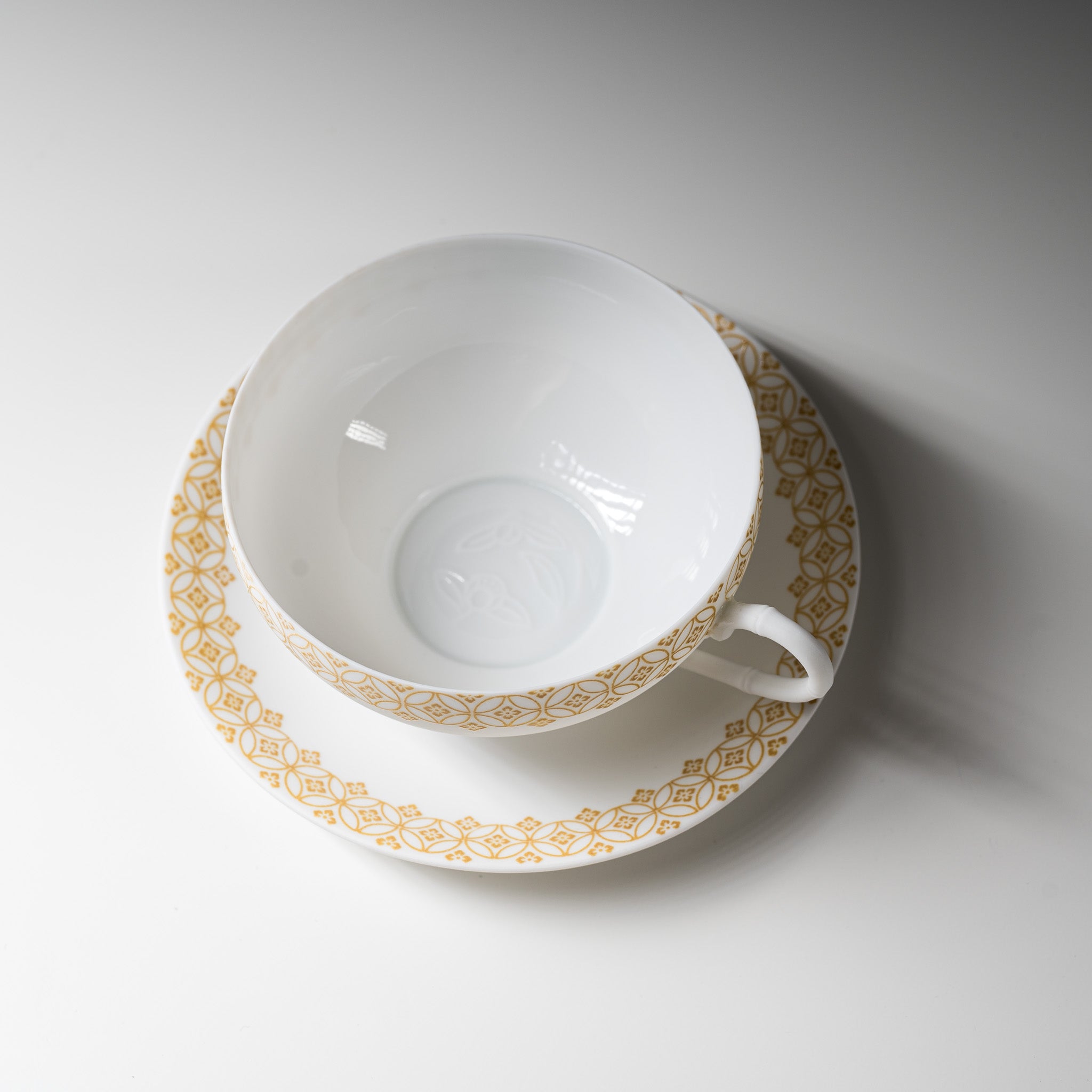 NISHIKAWA JAPAN Handmade Ceramic Tea Cup & Saucer Set - Elegant Yellow Floral Design | Traditional Japanese Craftsmanship | Perfect for Afternoon Tea, Gift Giving & Home Decor