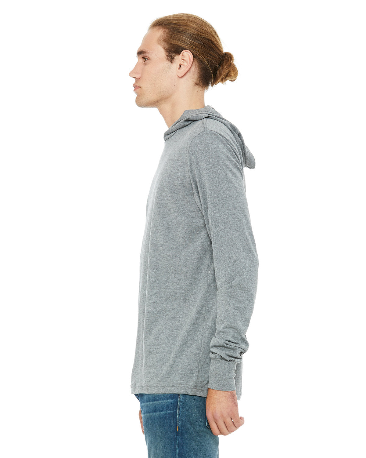 Bella + Canvas 3512 Unisex Jersey Long Sleeve Hoodie - Soft Cotton Pullover for Men & Women - Perfect for Casual Wear, Gym, and Outdoor Activities