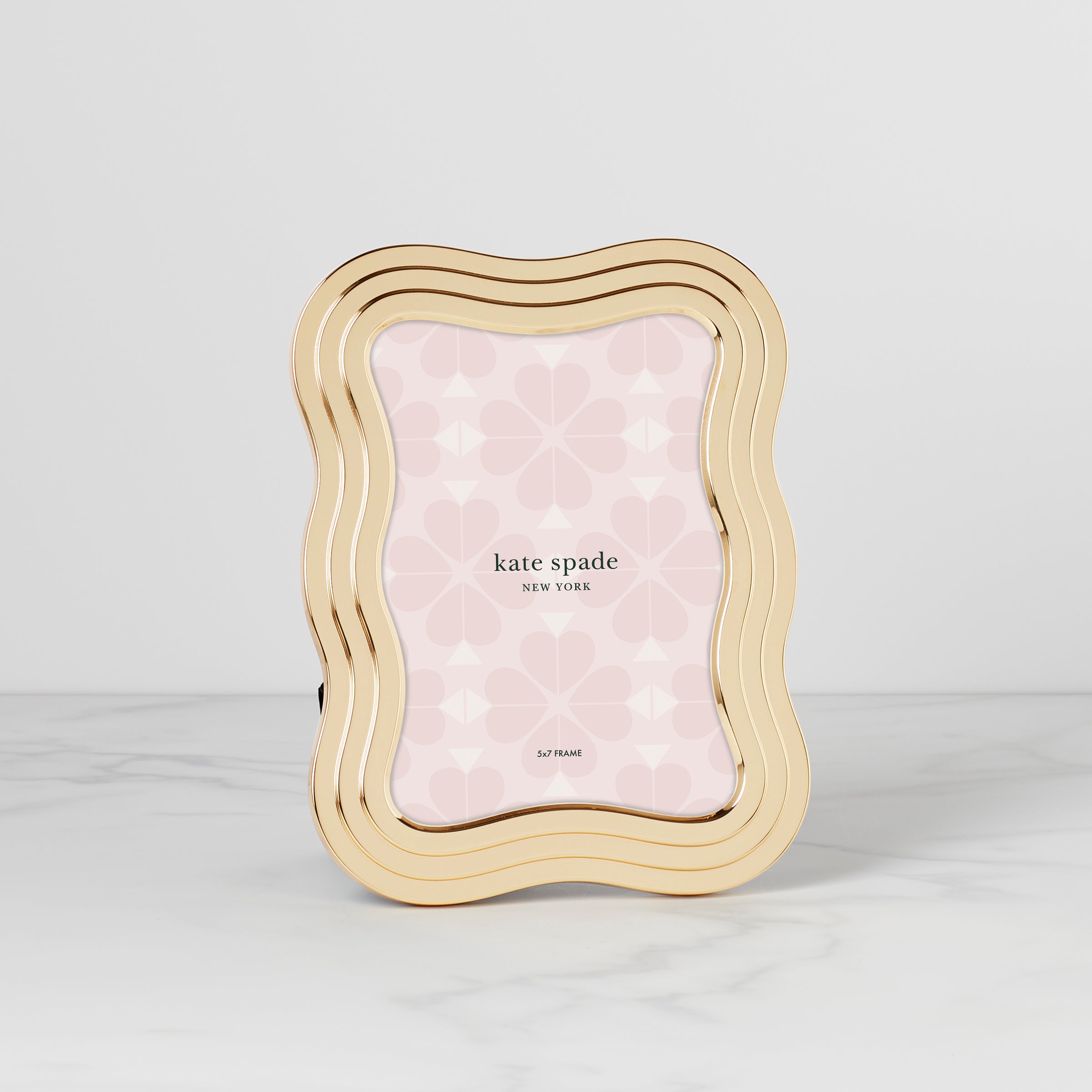 5 x 7 Gold Wavy Picture Frame - South Street Elegant Photo Display for Wall Decor, Home Office & Wedding Memories