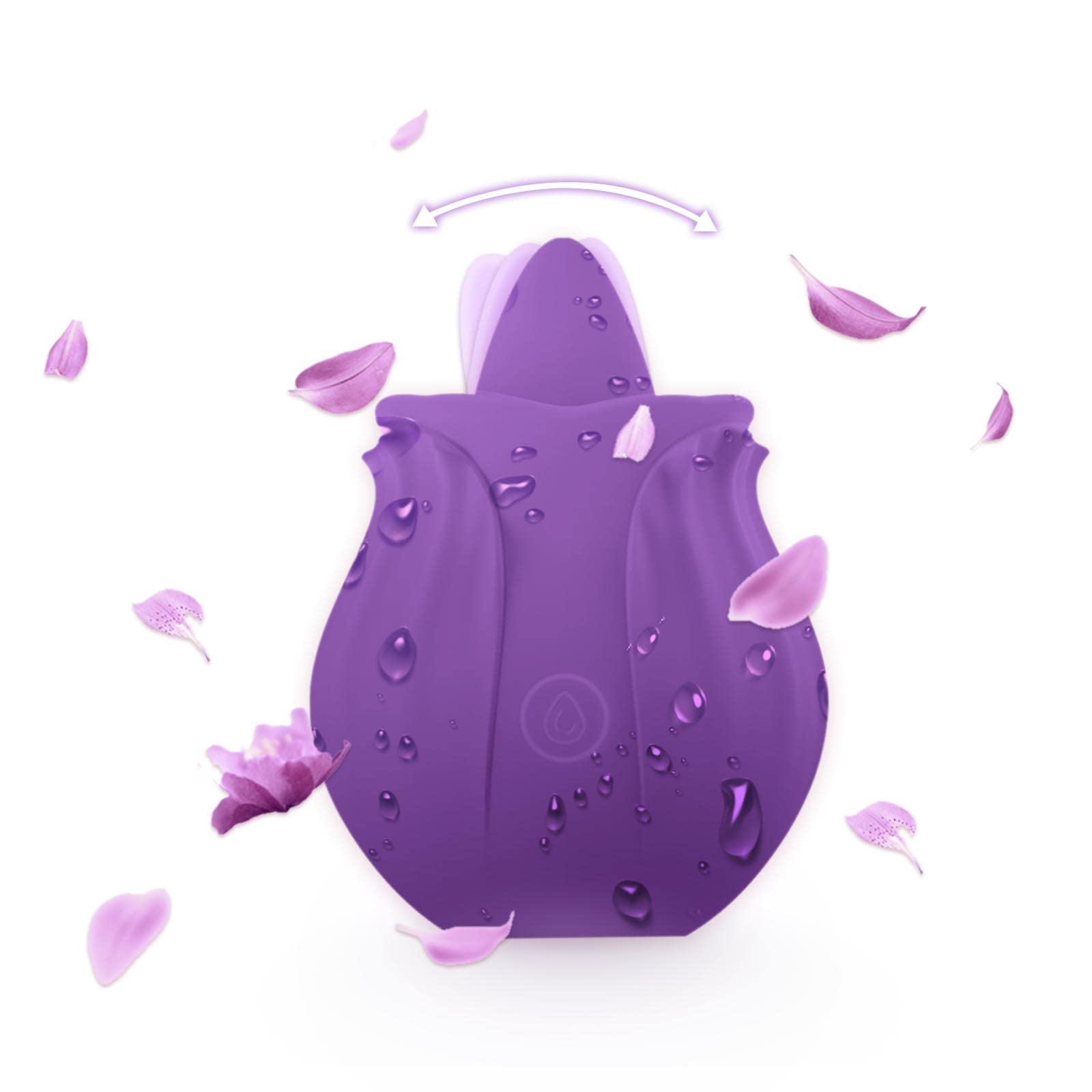Rose Clitoral Vibrator for Women - Mini Tongue Licking Vibrating Stimulator for Clitoris & Nipple Pleasure, Purple Adult Sex Toy for Couples & Solo Play - Perfect for Bedroom Fun & Intimate Moments