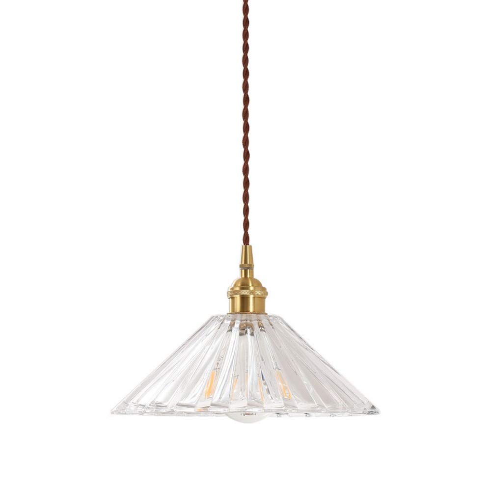 Nordic Japanese Brass Glass Chandelier - Vintage Pendant Light for Bedroom, Dining Room, Living Room & Bar Decor | Elegant Hanging Lamp for Home and Restaurant Lighting