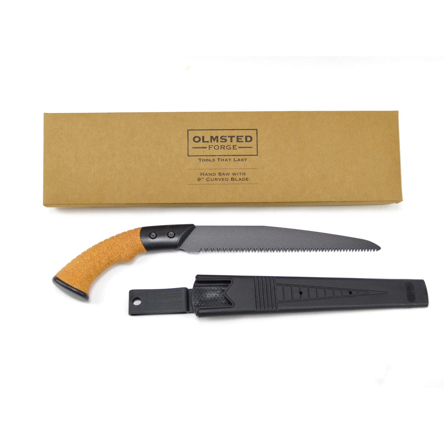 Olmsted Forge 9-Inch Hand Saw - High Carbon Steel Blade for Woodworking, DIY Projects & Home Improvement | Perfect for Cutting Wood, PVC & Plastic Pipes