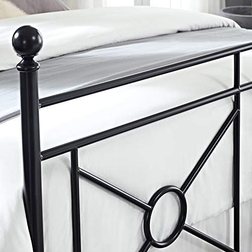 Crosley Montgomery Queen Size Bed Frame Set in Black - Modern Bedroom Furniture for Master & Guest Rooms
