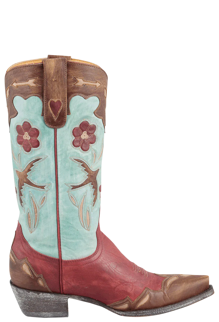Old Gringo Women's Goat Leather Golondrina Cowgirl Boots - Western Style Ankle Boots for Country Dancing, Rodeo & Casual Wear