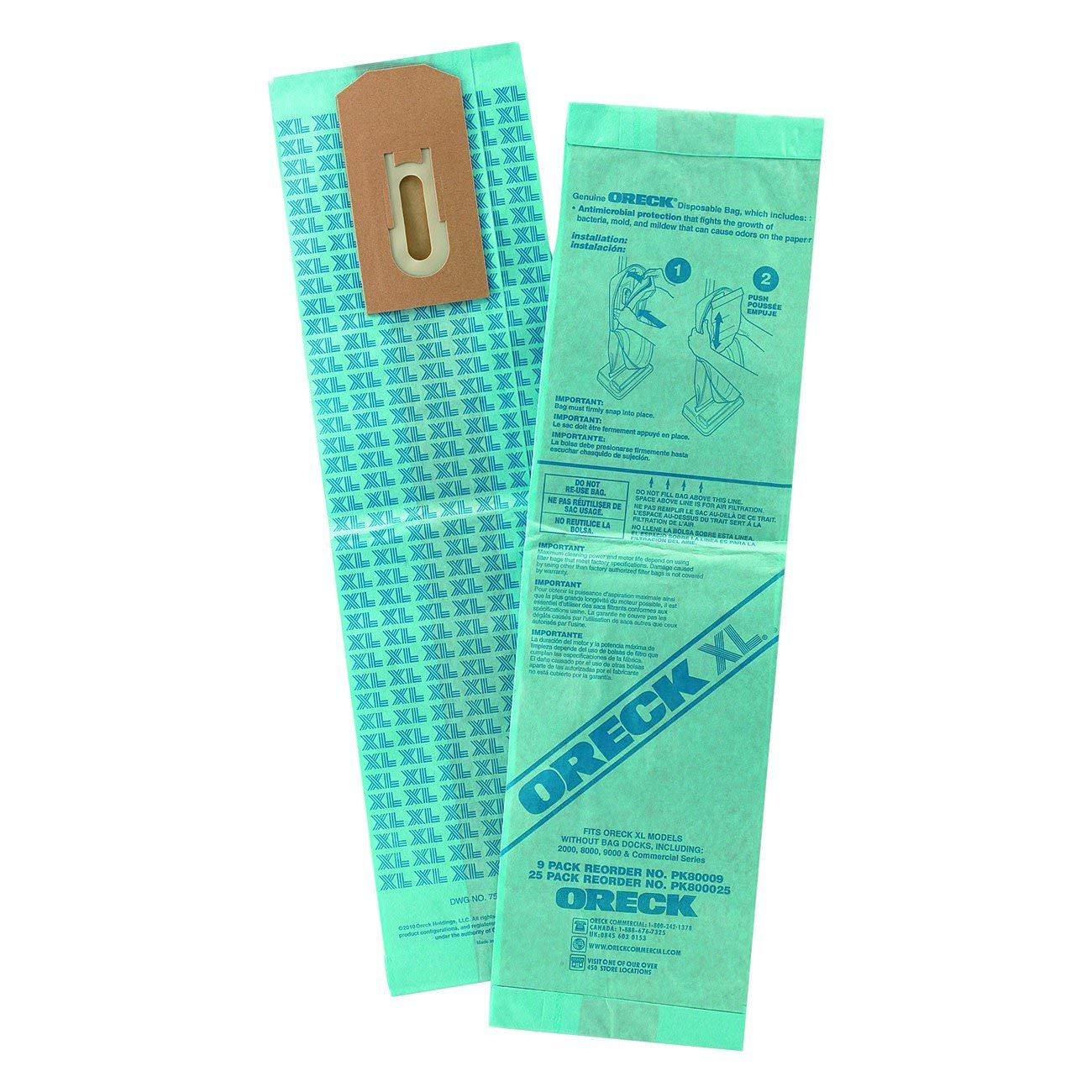 Disposable Vacuum Bags XL Size - 25 Pack with Standard Filtration | Compatible with Most Upright & Canister Vacuums | Perfect for Pet Hair, Dust & Allergen Removal