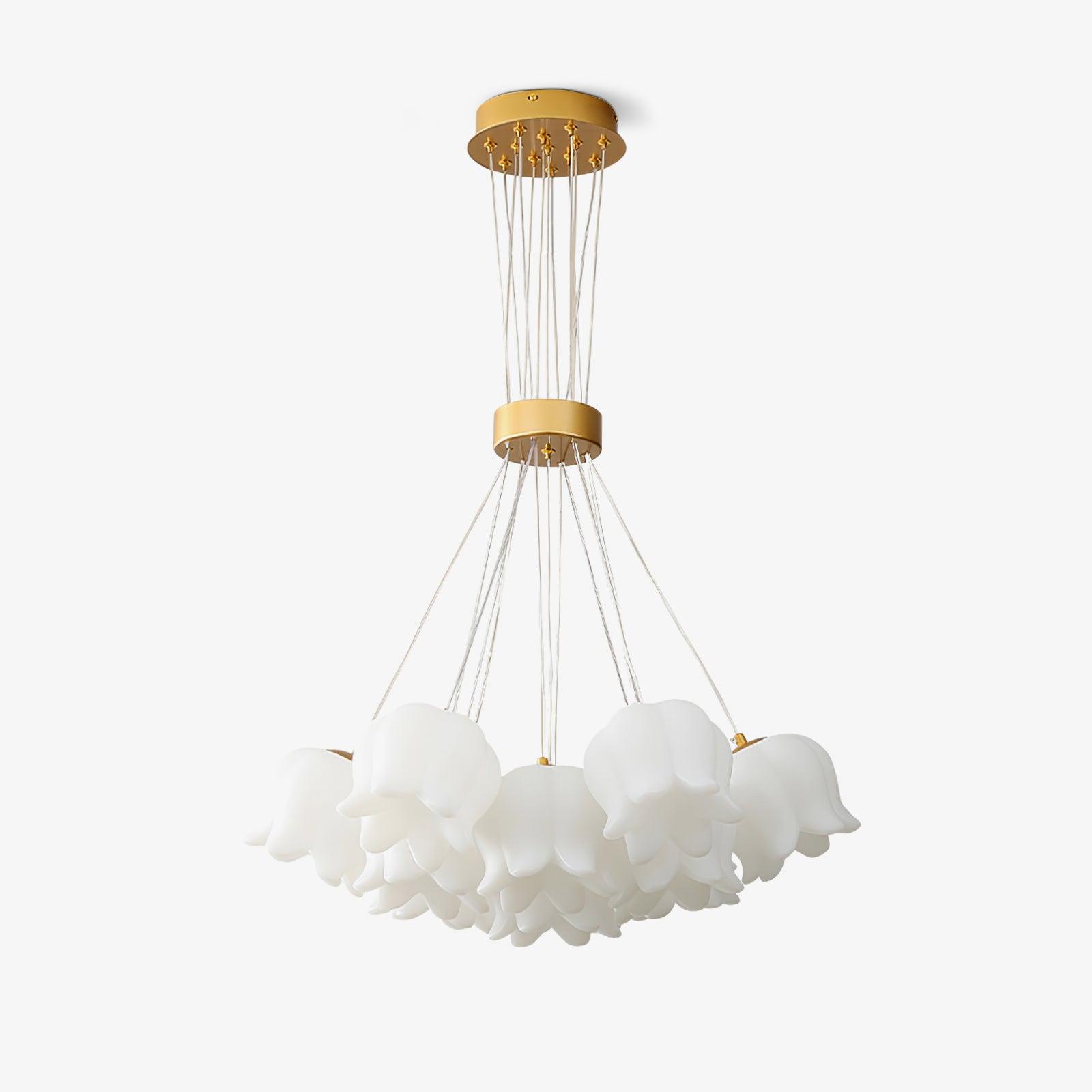 Elegant Floral Pendant Light - Vintage Chandelier for Dining Room, Kitchen Island, Bedroom & Living Room Decor - Perfect for Farmhouse, Boho & Modern Home Lighting