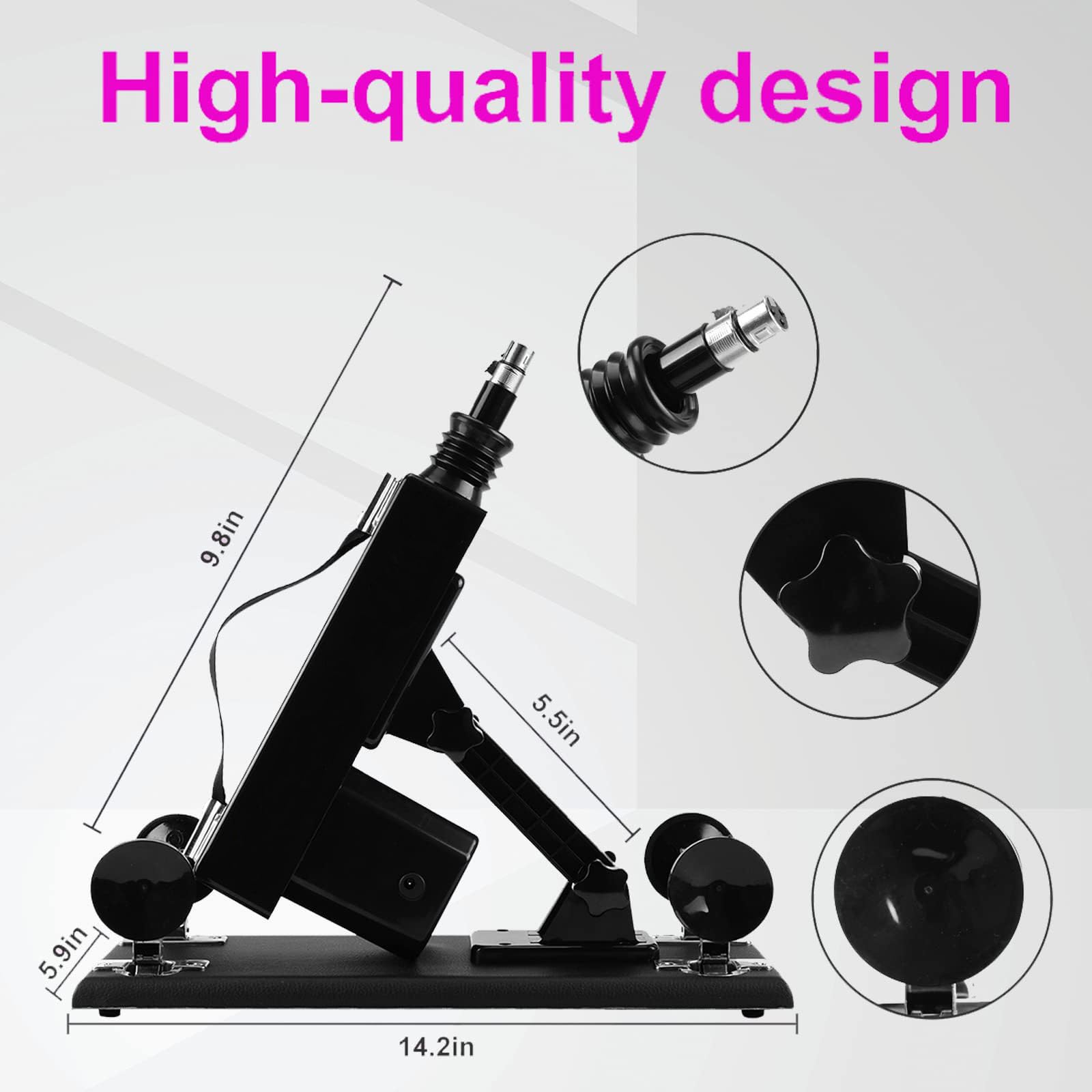 Premium Automatic Sex Machine with 3 XLR Connectors - Adjustable Thrusting Dildo for Adults - 8 Interchangeable Attachments for Couples & Solo Play - Powerful Adult Toy for Bedroom & BDSM Scenes