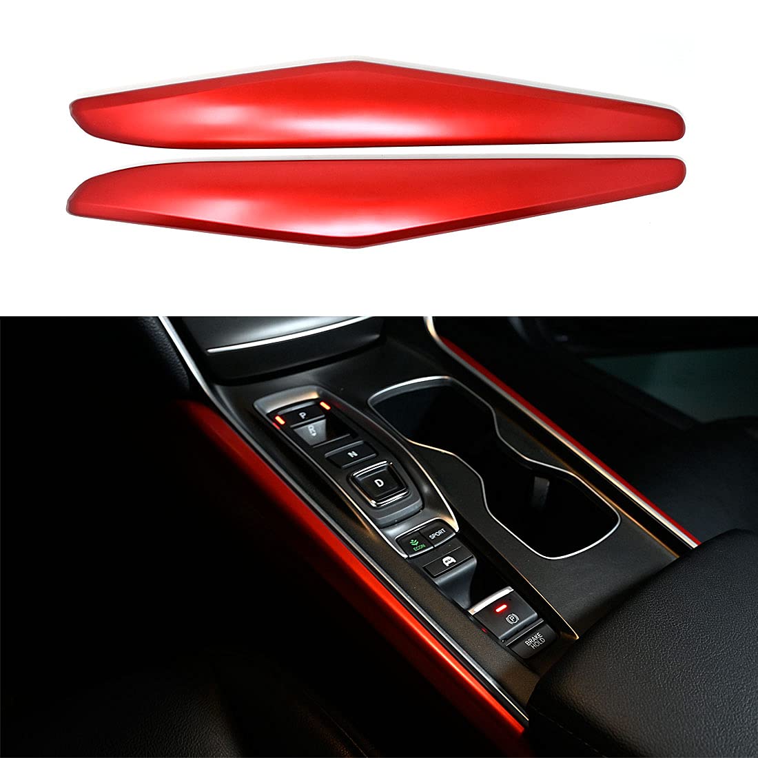 GZXinWei Red Interior Trim Kit for Honda Accord 2018-2021 - Center Console & Side Panel Cover Stickers | Custom Car Accessories for Enhanced Style & Protection
