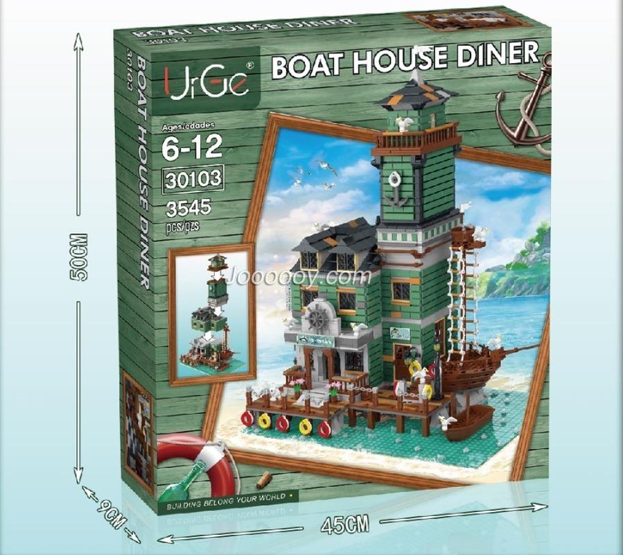 2745PCS LEGO-Compatible Captain's Wharf & Boat House Diner Building Blocks Set - Pirate Ship & Harbor Playset for Kids, Creative Construction Toy for Boys & Girls - Perfect for Birthday Gifts & Role Play Scenes