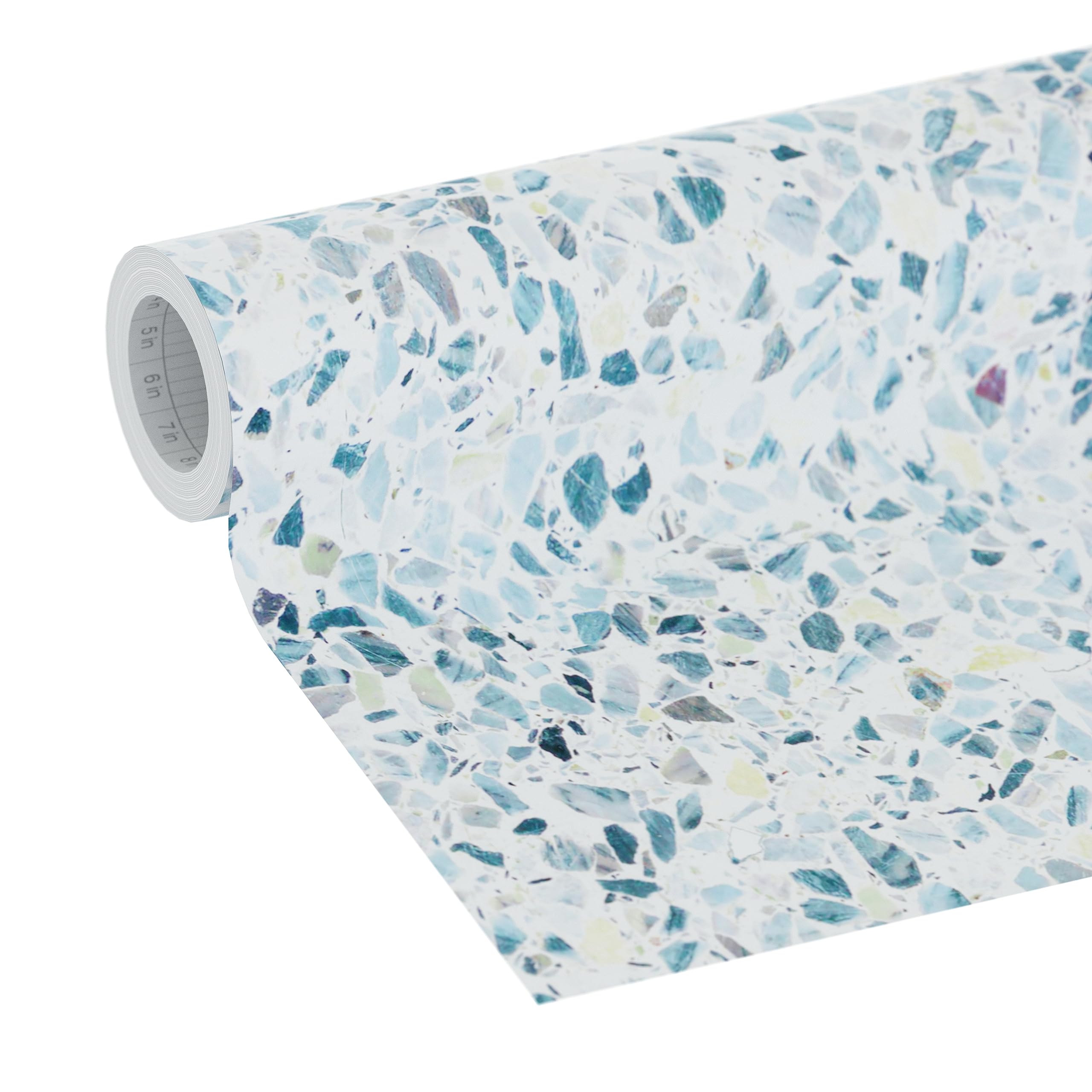 EasyLiner Peel & Stick Removable Wallpaper - Self Adhesive Shelf Liner for Cabinets, Walls & Furniture - 20in x 18ft Sea Glass Pattern - Perfect for Kitchen, Bathroom & DIY Home Decor Projects