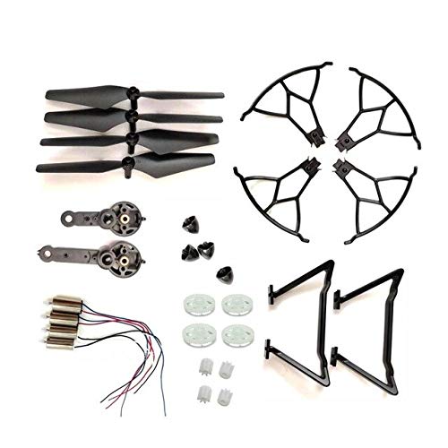 Hockus KY601S RC Drone Motor Engines & Propeller Blades Set - Spare Parts Accessories with Cap Guard Ring Arm (Yellow) - Perfect for DIY Drone Repair & Racing Quadcopter Maintenance