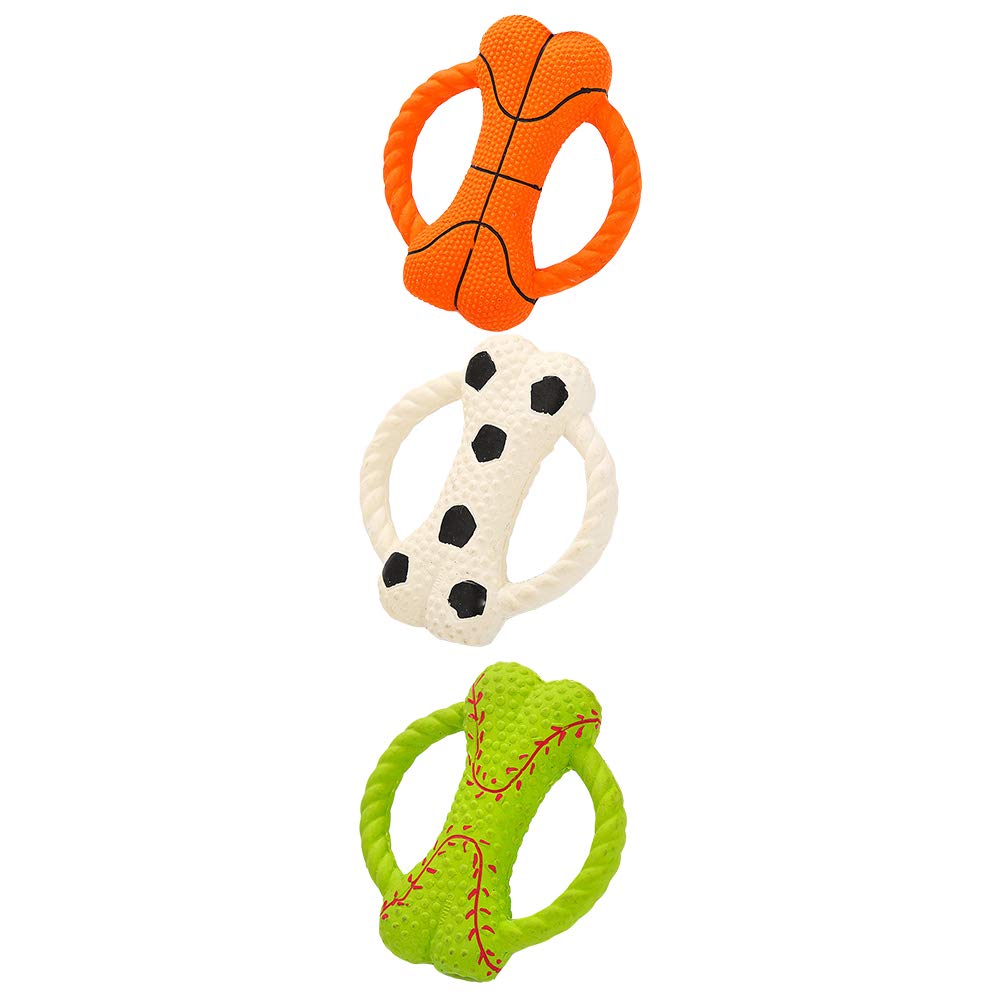 3Pcs Interactive Dog Chew Toys - Plush Puppy Teething Toys for Small Dogs & Kittens, Safe Emulsion Chew Toys for Biting & Molar Health - Perfect for Playtime, Training & Anxiety Relief