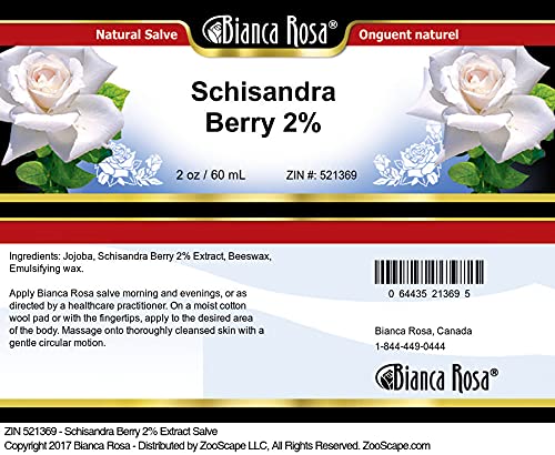 Organic Schisandra Berry 2% Healing Salve (2 oz) - Natural Skin Repair, Antioxidant Moisturizer - Perfect for Dry Skin, Eczema & Minor Cuts - ZIN: 521369