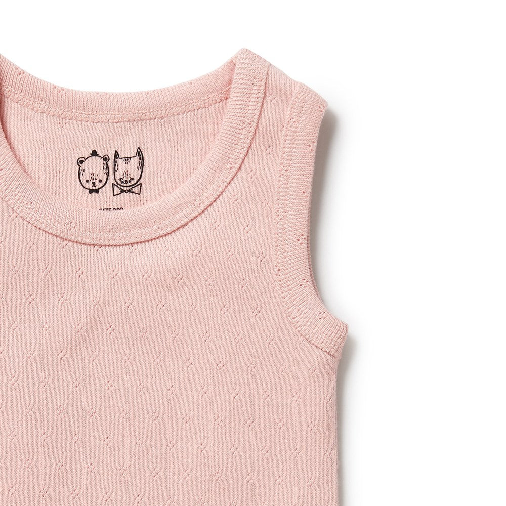 Organic Pointelle Singlet Bodysuit - Soft Cotton Baby Onesie for Newborns & Infants | Perfect for Sleepwear, Playtime & Everyday Comfort