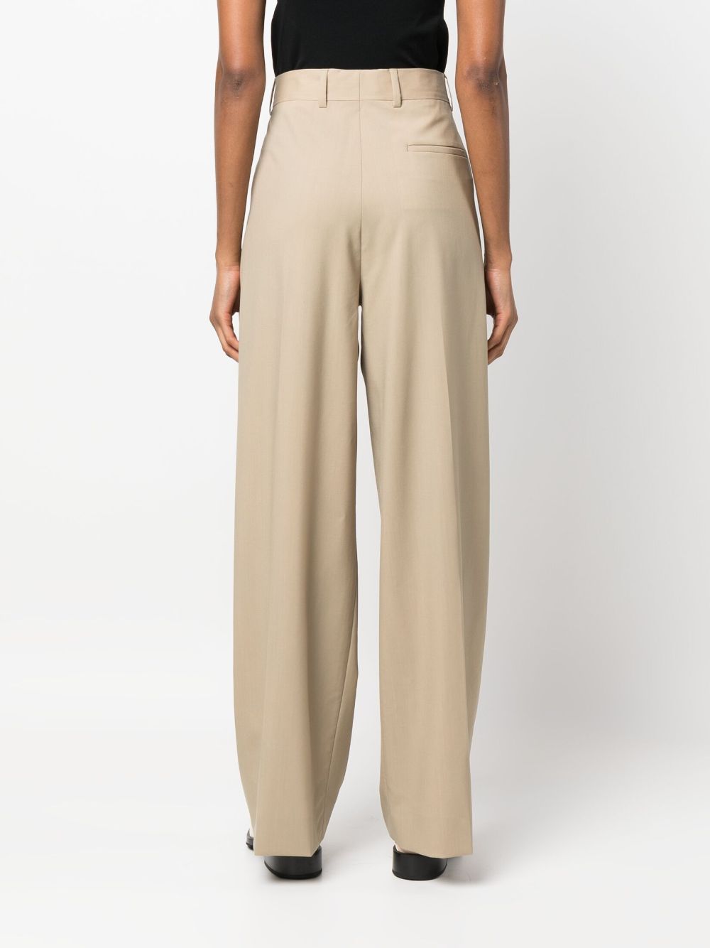 ARMARIUM Women's Casual Beige Trousers - Comfortable High Waist Pants for Work, Office & Everyday Wear