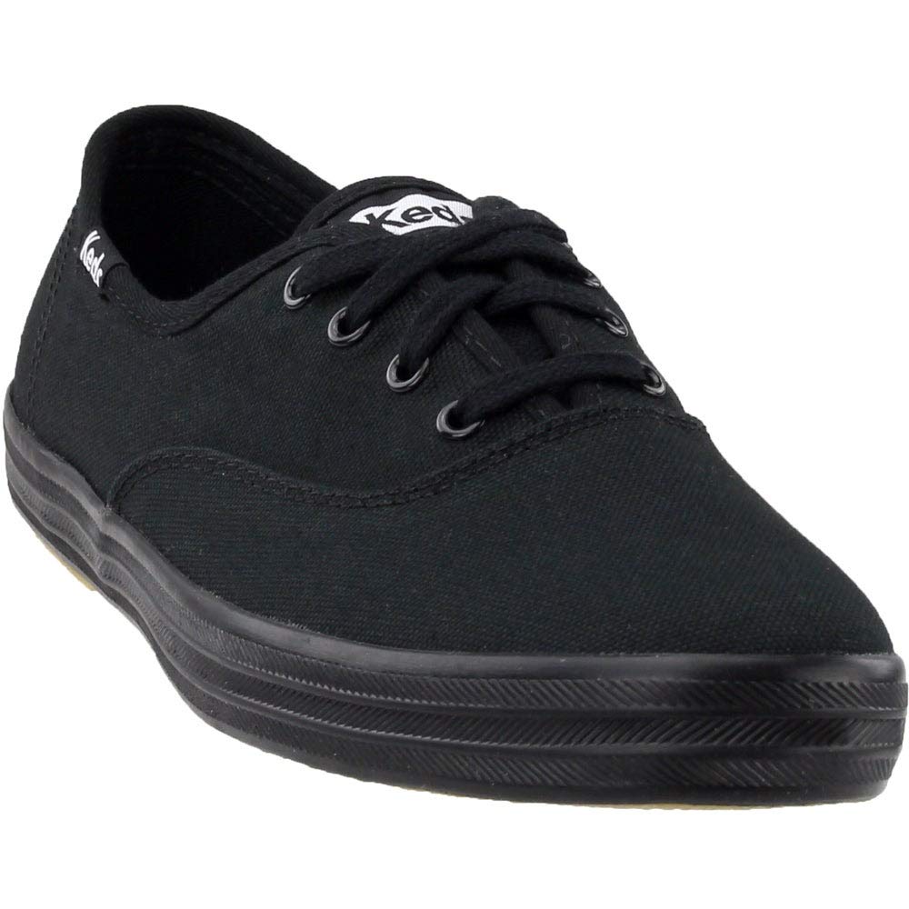 Keds Women's Champion Originals Lace-Up Sneakers - Comfortable Casual Shoes for Everyday Wear - Black - Size 5 B - Perfect for Walking, Work & Weekend Outfits