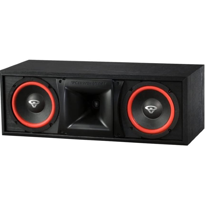 Cerwin Vega XLS 6C Dual 6.5 Inch 2-Way Center Channel Speaker - High Performance Large Format Home Theater Speaker for Movies, Music & Gaming