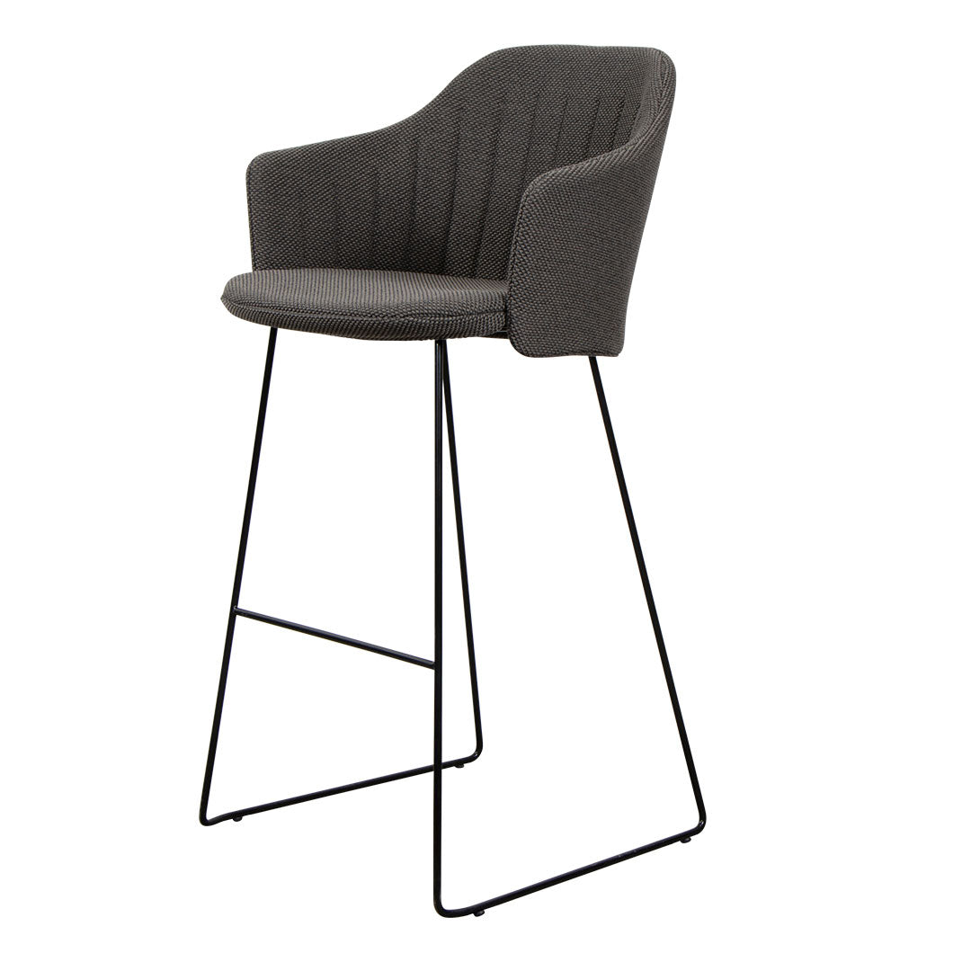 Premium Outdoor Bar Chair with Sled Base - Includes Comfortable Back & Seat Cushions - Perfect for Patio, Deck, Poolside & Garden Relaxation