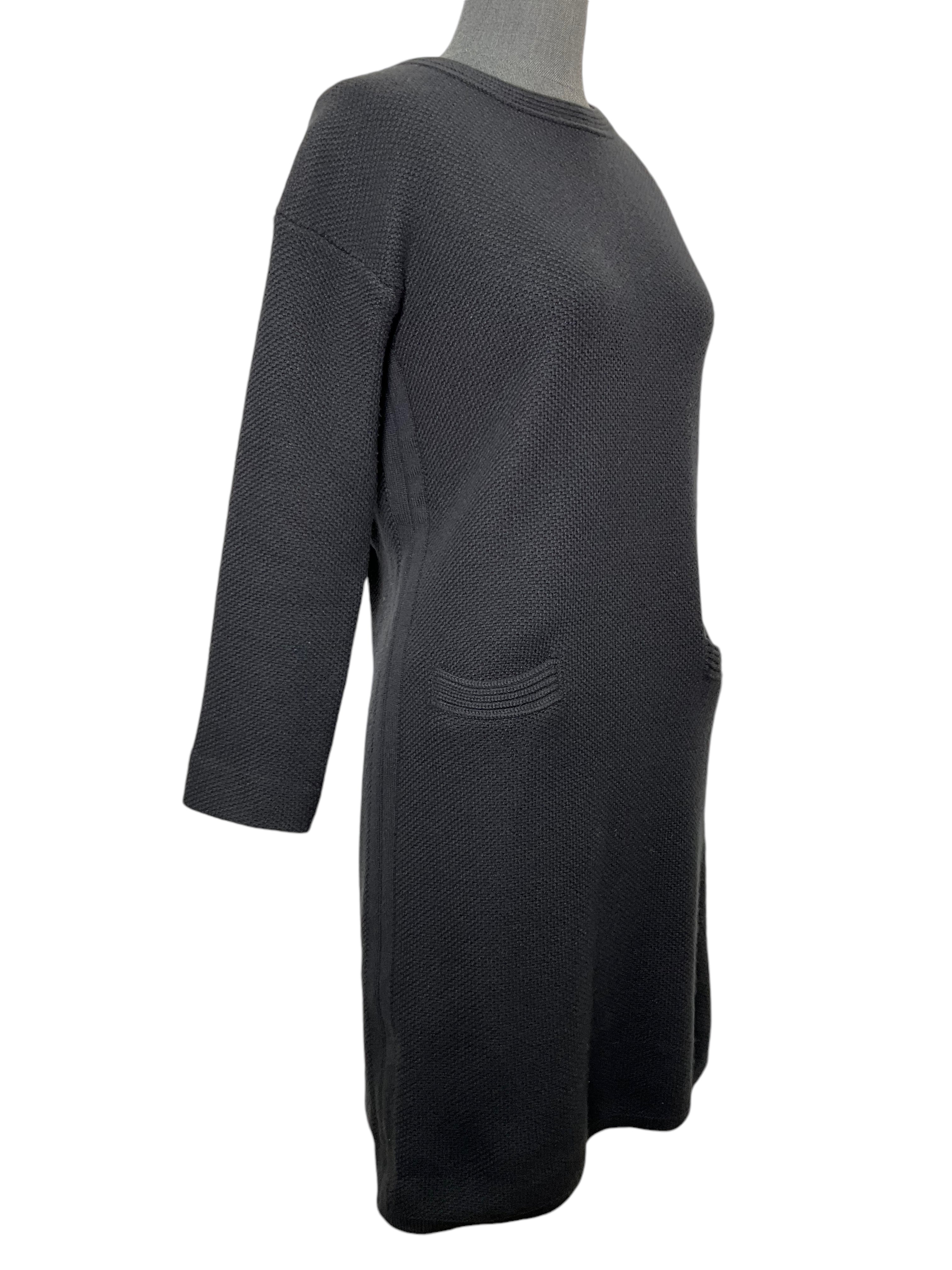 LORO PIANA Baby Cashmere Midi Dress with Front Pockets - Size S | Soft Luxury Cashmere Dress for Women | Perfect for Office, Brunch & Special Occasions