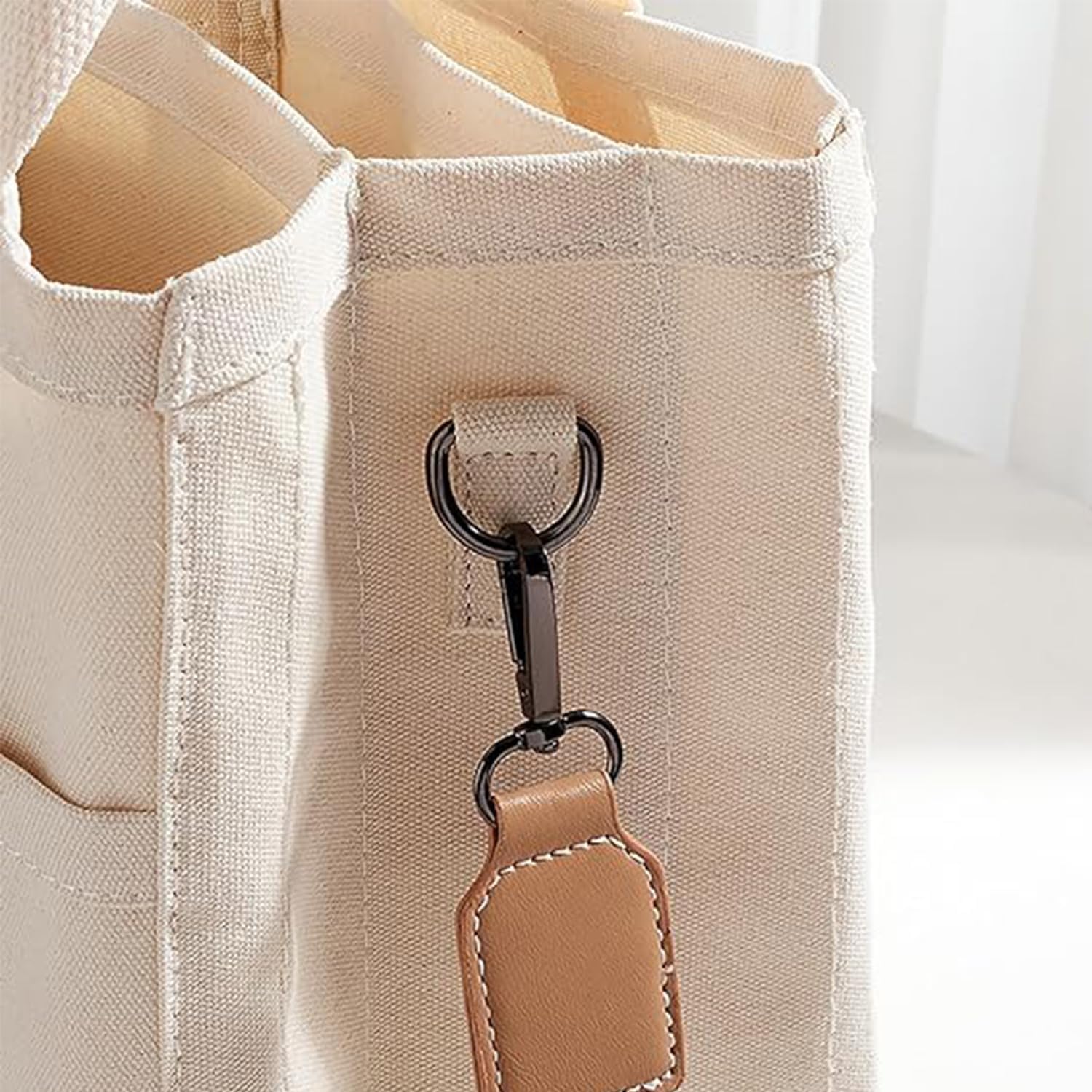 Stylish Canvas Tote Bag with Multiple Compartments - Perfect for Work, Travel & Shopping | Durable Everything Organizer Bag