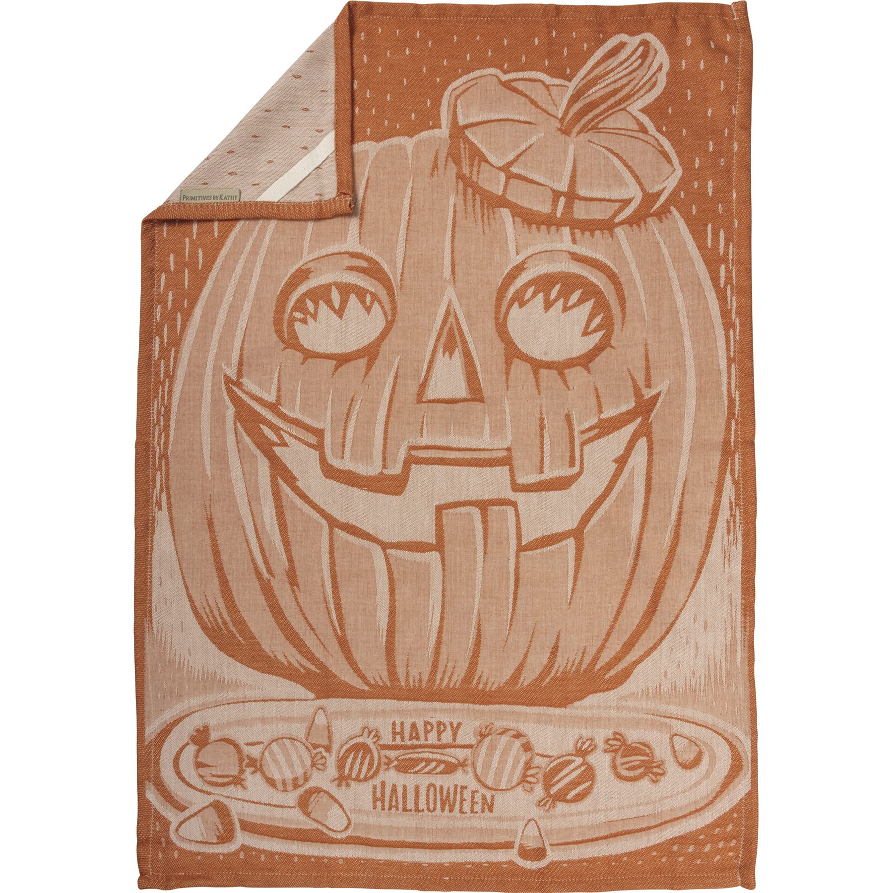 Primitives by Kathy Happy Halloween Kitchen Towel - Spooky Seasonal Decor for Home, Kitchen & Party | Halloween Themed Dish Towel for Gifts & Holiday Decorating