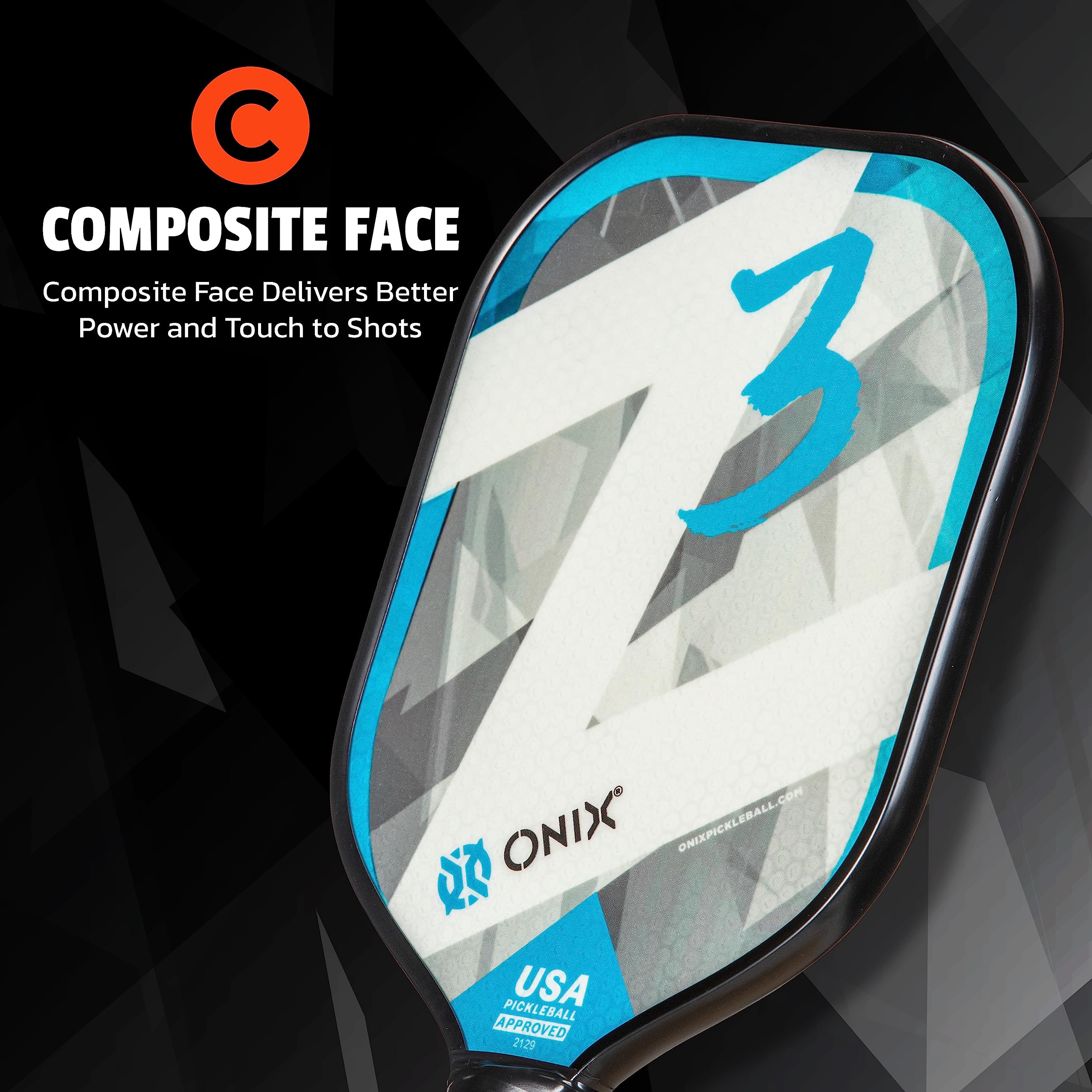 Onix Z Series Graphite Carbon Fiber Pickleball Paddles - USAPA Approved Lightweight Racket with Cushion Comfort Grip for Outdoor & Indoor Play - Perfect for Recreational and Competitive Players