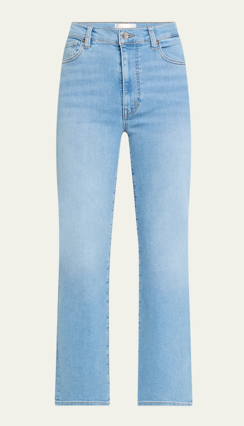 FRAME Le Sleek Straight Jeans for Women - High Waist Slim Fit Denim Pants | Perfect for Work, Date Night & Casual Outfits