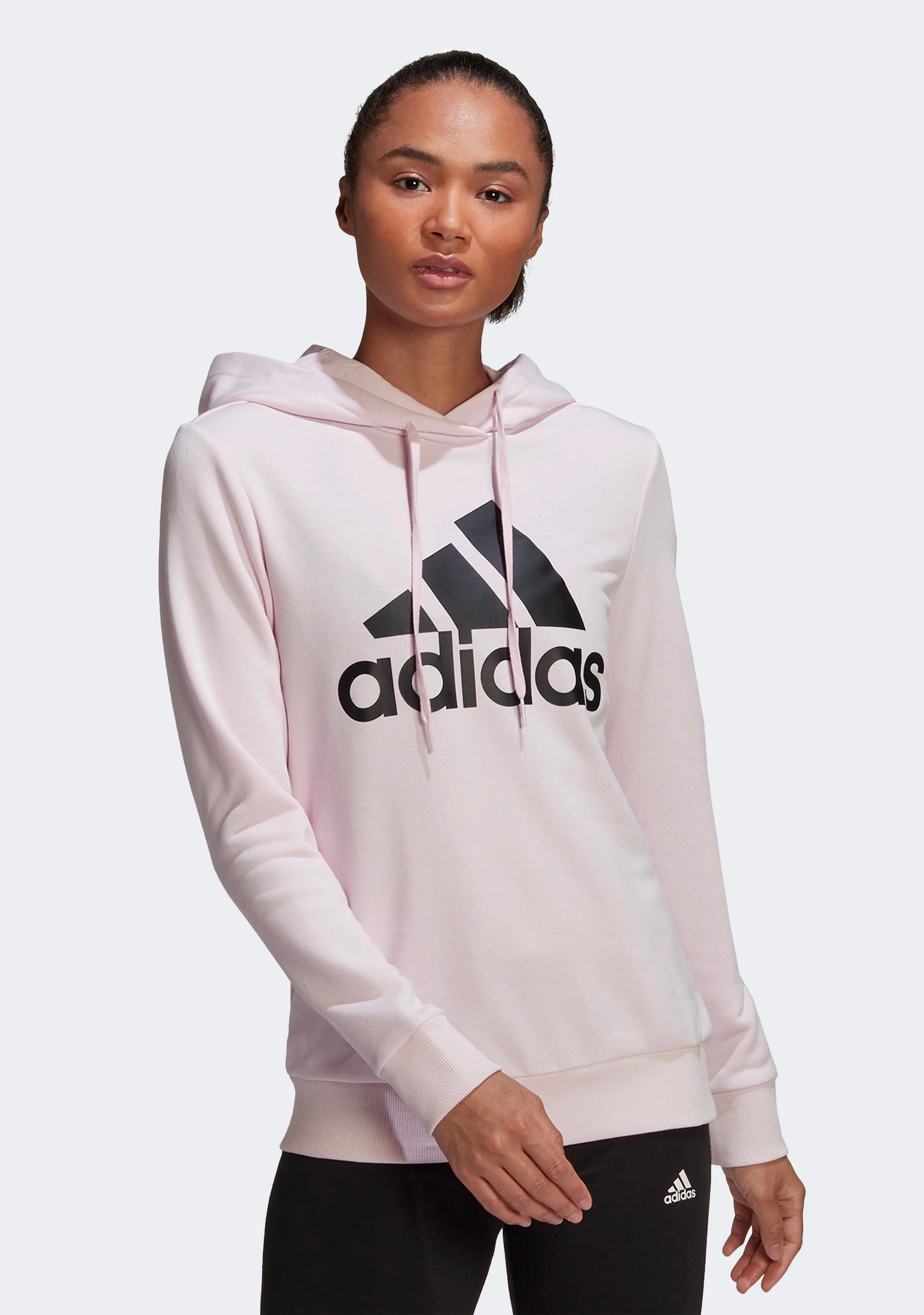 Adidas Women's Essentials Relaxed Fit Logo Hoodie - Soft Fleece Pullover Sweatshirt for Casual Wear, Gym, and Lounge