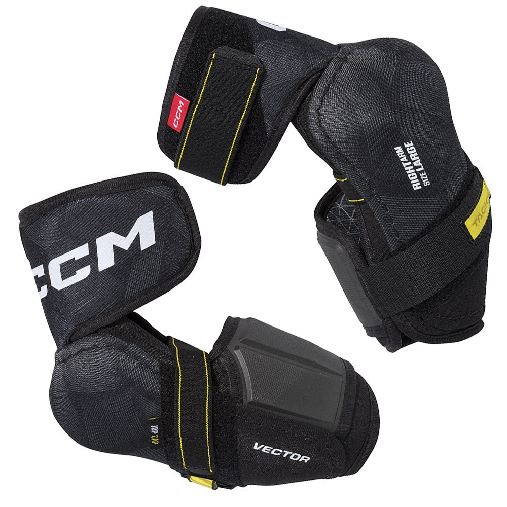CCM Tacks Vector 2023 Junior Ice Hockey Elbow Pads - Protective Gear for Youth Hockey Players - Perfect for Practice & Games